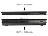 Black HP 745662-001 battery (2200mAh vs 4400mAh)