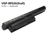 10.8V 6600mAh Sony VGP-BPS26 battery