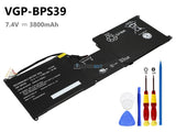 7.4V 3800mAh Sony VGP-BPS39 battery