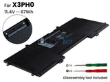 11.4V 67Wh Laptop_Dell X3PH0 battery