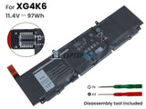 11.4V 97Wh Laptop_Dell XG4K6 battery