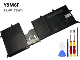 11.4V 76Wh Dell Y9M6F battery